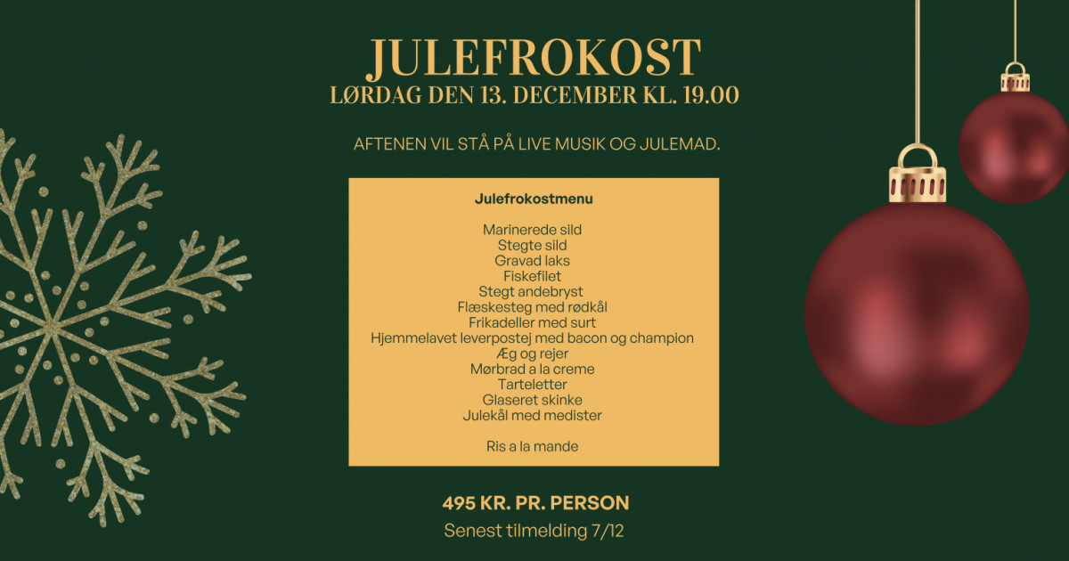 Julefrokost m. livemusik