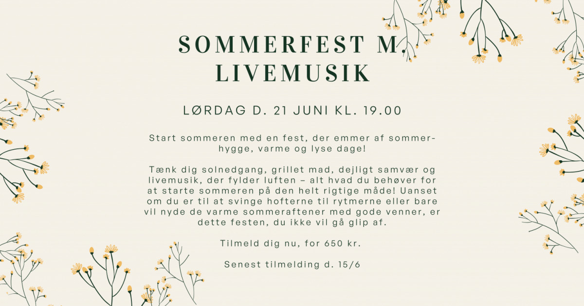 Sommerfest m. livemusik