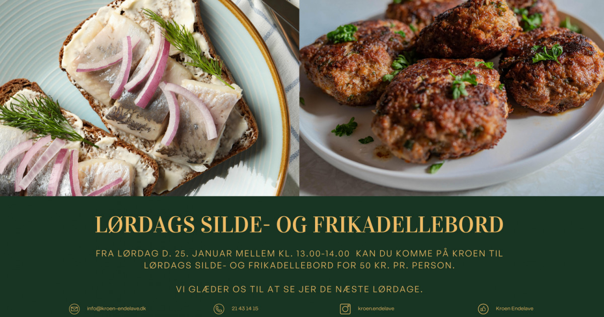 Lørdags silde- og frikadellebord